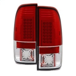 Spyder Auto 5003485 LED Tail Lights; Uses Stock Bulbs; Pair; Red/Clear; - Truck Part Superstore