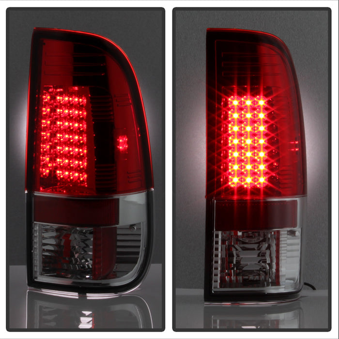 Spyder Auto 5003485 LED Tail Lights; Uses Stock Bulbs; Pair; Red/Clear; - Truck Part Superstore
