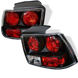 Spyder Auto 5003669 Euro Style Tail Lights; Uses Stock Bulbs; Pair; Black; - Truck Part Superstore