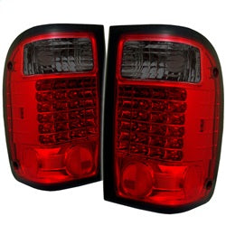 Spyder Auto 5003867 LED Tail Lights; Uses Stock Bulbs; Pair; Red/Smoke; - Truck Part Superstore