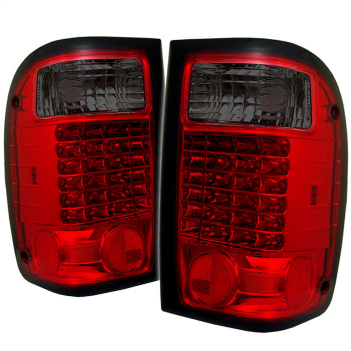 Spyder Auto 5003867 LED Tail Lights; Uses Stock Bulbs; Pair; Red/Smoke; - Truck Part Superstore