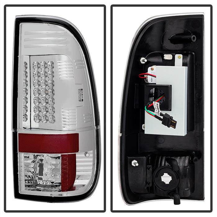 Spyder Auto 5003904 LED Tail Lights; Uses Stock Bulbs; Pair; Chrome; - Truck Part Superstore