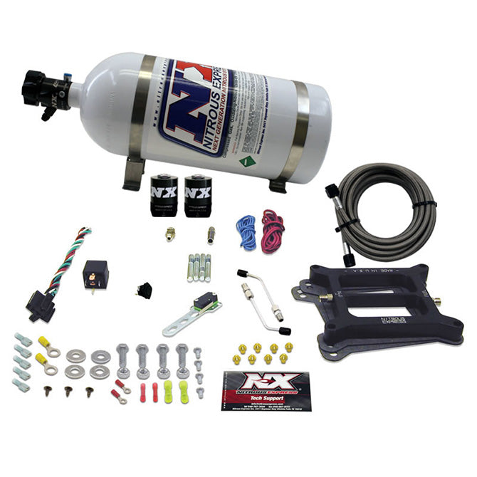 Nitrous Express 50040-10 4150 4-BBL/GASOLINE (100-200-300-400-500HP) WITH 10LB BOTTLE - Truck Part Superstore