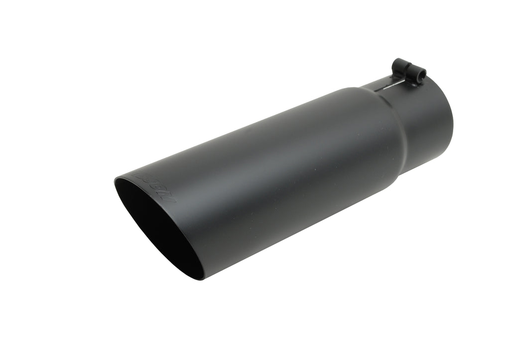 Gibson Performance Exhaust 500401-B Black Ceramic Single Wall Angle Exhaust Tip - Truck Part Superstore