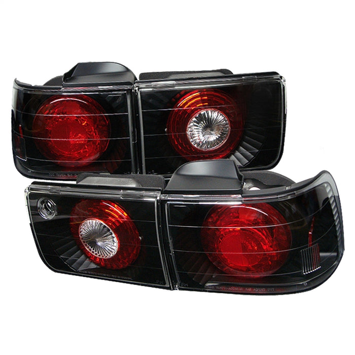 Spyder Auto 5004093 Euro Style Tail Lights; Uses Stock Bulbs; Pair; Black; - Truck Part Superstore