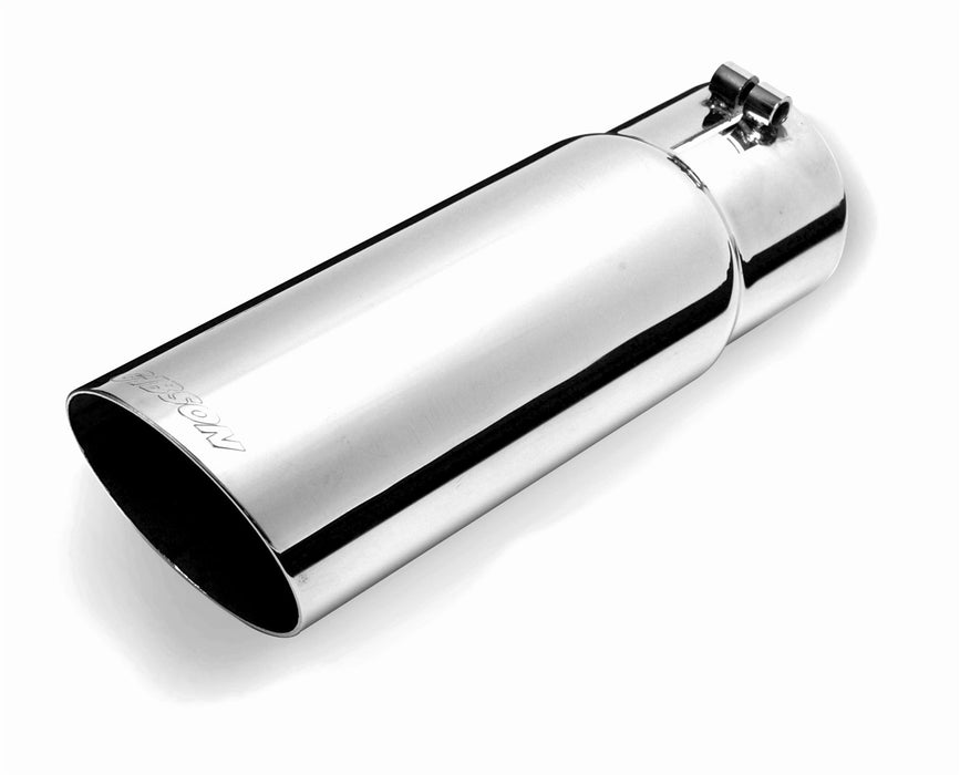Gibson Performance Exhaust 500420 Stainless Single Wall Angle Exhaust Tip - Truck Part Superstore