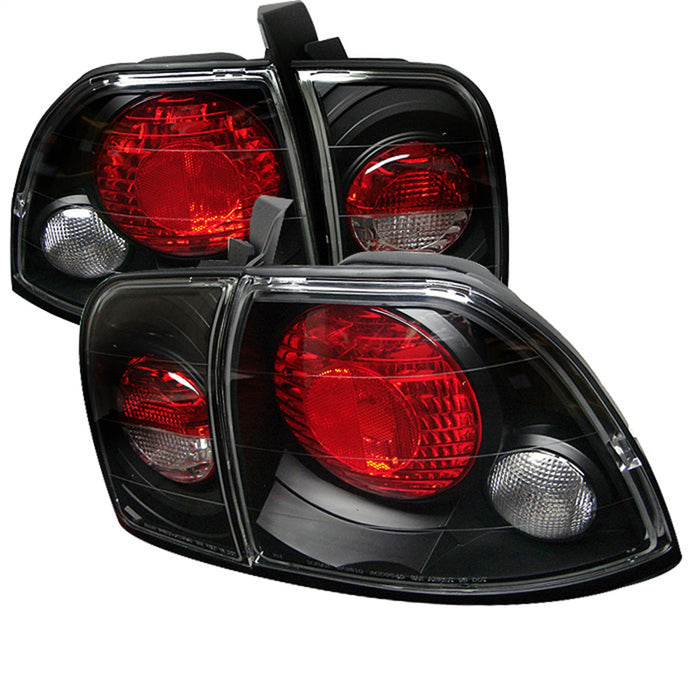 Spyder Auto 5004215 Euro Style Tail Lights; Uses Stock Bulbs; Pair; Black; - Truck Part Superstore