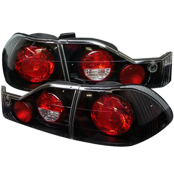 Spyder Auto 5004321 Euro Style Tail Lights; Uses Stock Bulbs; Pair; Black; - Truck Part Superstore
