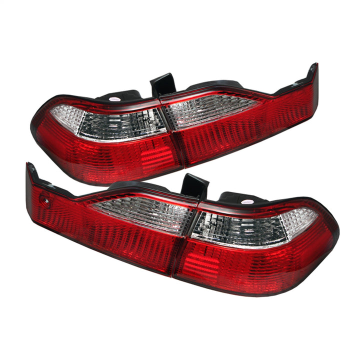 Spyder Auto 5004352 Euro Style Tail Lights; Uses Stock Bulbs; Pair; Red/Clear; - Truck Part Superstore