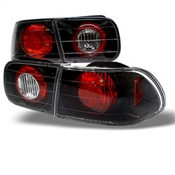 Spyder Auto 5004581 Euro Style Tail Lights; Uses Stock Bulbs; Pair; Black; - Truck Part Superstore