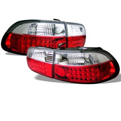 Spyder Auto 5004642 LED Tail Lights; Uses Stock Bulbs; Pair; Red/Clear; - Truck Part Superstore
