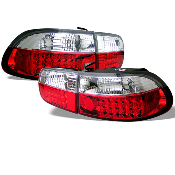 Spyder Auto 5004642 LED Tail Lights; Uses Stock Bulbs; Pair; Red/Clear; - Truck Part Superstore