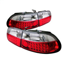 Spyder Auto 5004741 LED Tail Lights; Uses Stock Bulbs; Pair; Red/Clear; - Truck Part Superstore