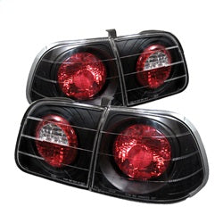 Spyder Auto 5005076 Euro Style Tail Lights; Uses Stock Bulbs; Pair; Black; - Truck Part Superstore