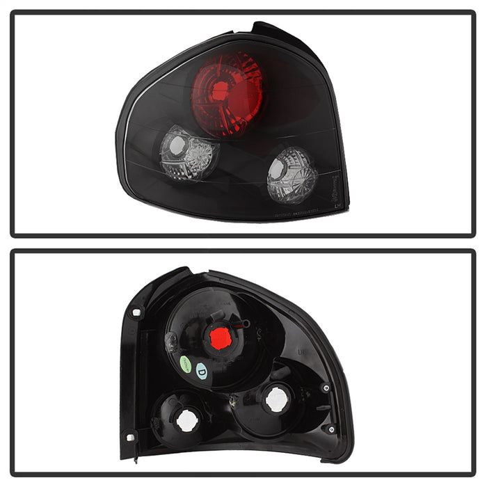 Spyder Auto 5005359 Euro Style Tail Lights; Uses Stock Bulbs; Pair; Black; - Truck Part Superstore