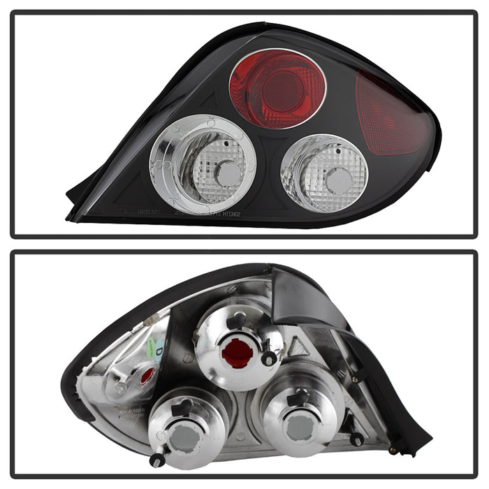 Spyder Auto 5005434 Euro Style Tail Lights; Uses Stock Bulbs; Pair; Black; - Truck Part Superstore