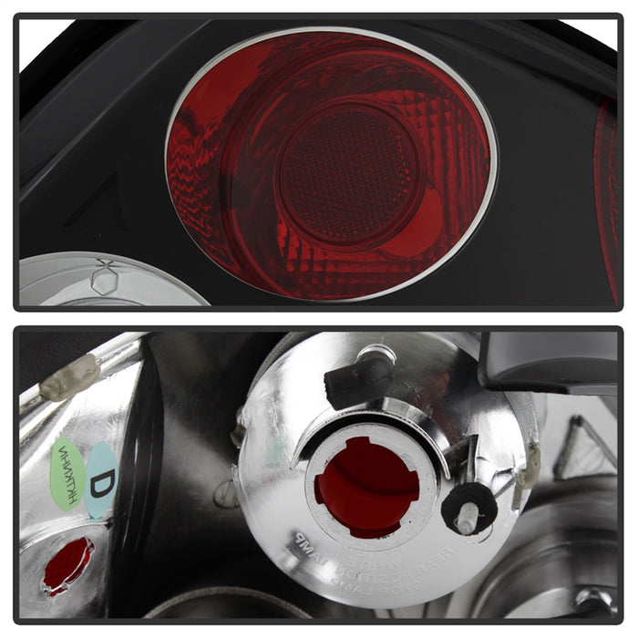 Spyder Auto 5005434 Euro Style Tail Lights; Uses Stock Bulbs; Pair; Black; - Truck Part Superstore