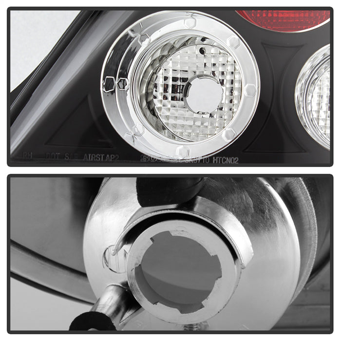 Spyder Auto 5005434 Euro Style Tail Lights; Uses Stock Bulbs; Pair; Black; - Truck Part Superstore