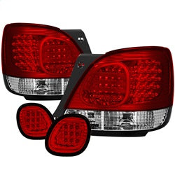 Spyder Auto 5005731 LED Tail Lights; Uses Stock Bulbs; 4 pc. w/Trunk Piece; Red/Clear; - Truck Part Superstore