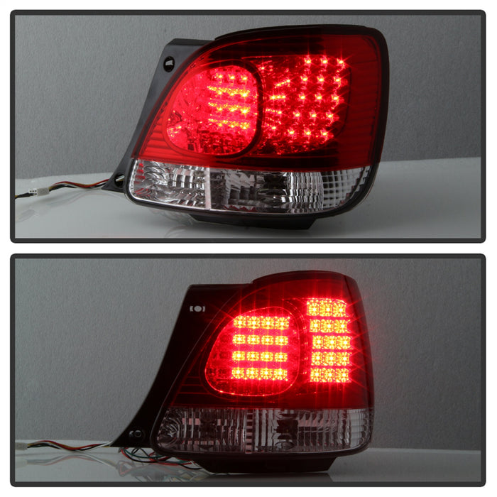 Spyder Auto 5005731 LED Tail Lights; Uses Stock Bulbs; 4 pc. w/Trunk Piece; Red/Clear; - Truck Part Superstore