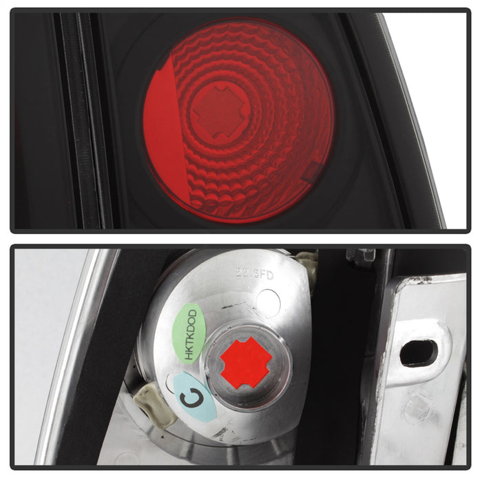 Spyder Auto 5005946 Euro Style Tail Lights; Uses Stock Bulbs; Pair; Black; - Truck Part Superstore