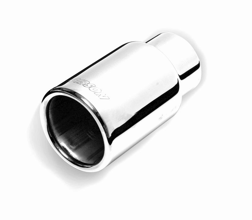 Gibson Performance Exhaust 500632 Stainless Rolled Edge Straight Exhaust Tip - Truck Part Superstore