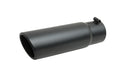 Gibson Performance Exhaust 500639-B Black Ceramic Rolled Edge Angle Exhaust Tip - Truck Part Superstore