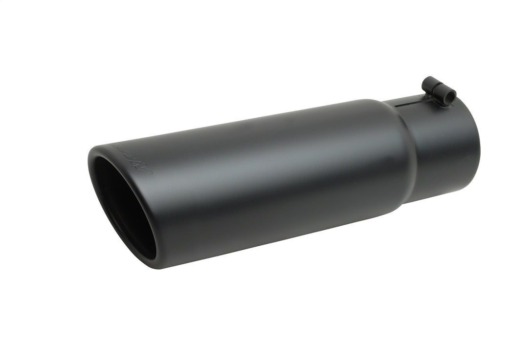 Gibson Performance Exhaust 500645-B Black Ceramic Rolled Edge Angle Exhaust Tip - Truck Part Superstore