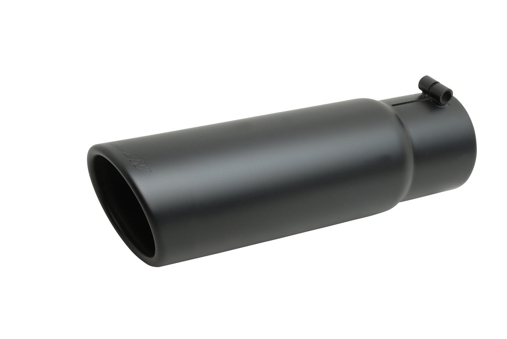 Gibson Performance Exhaust 500652-B Black Ceramic Rolled Edge Angle Exhaust Tip - Truck Part Superstore