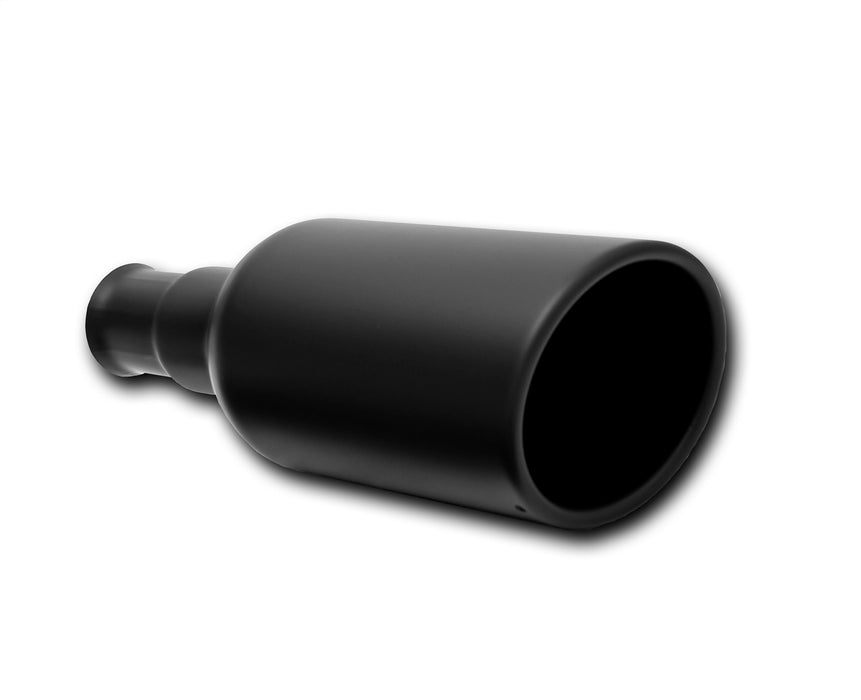 Gibson Performance Exhaust 500682-B Black Ceramic Rolled Edge Angle Exhaust Tip - Truck Part Superstore