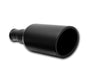 Gibson Performance Exhaust 500682-B Black Ceramic Rolled Edge Angle Exhaust Tip - Truck Part Superstore