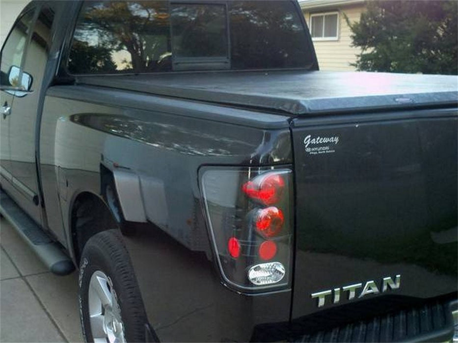 Spyder Auto 5007025 Euro Style Tail Lights; Uses Stock Bulbs; Pair; Black; - Truck Part Superstore