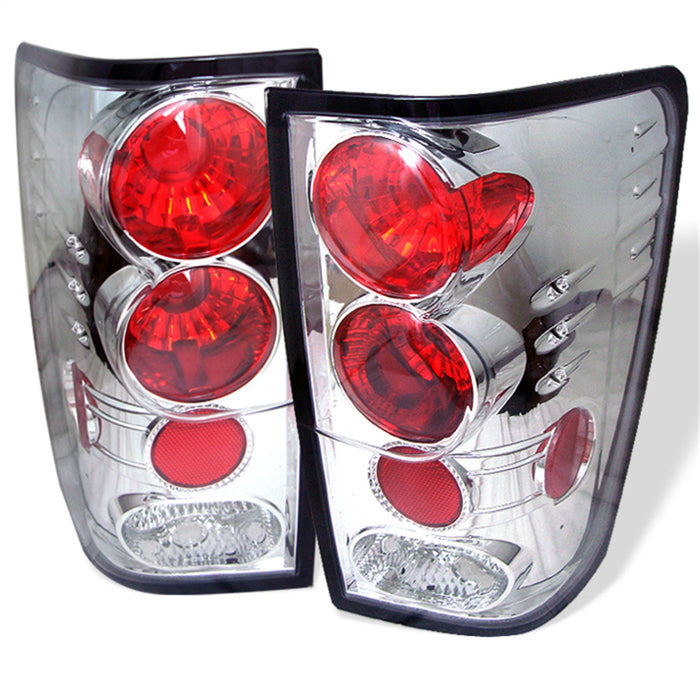 Spyder Auto 5007032 Euro Style Tail Lights; Uses Stock Bulbs; Pair; Chrome; - Truck Part Superstore