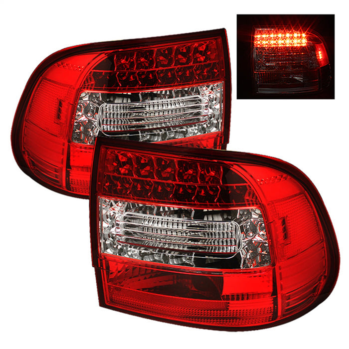 Spyder Auto 5007087 LED Tail Lights; Uses Stock Bulbs; Pair; Red/Clear; - Truck Part Superstore