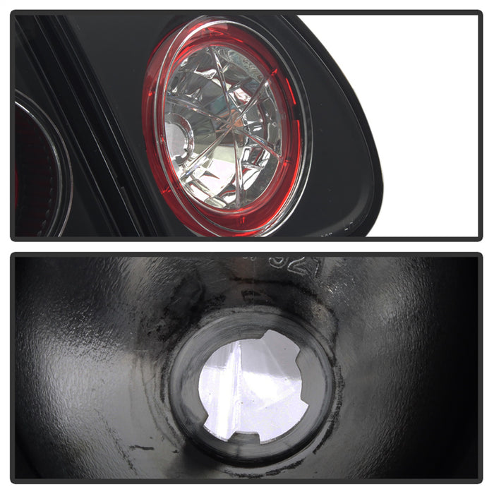 Spyder Auto 5007339 Euro Style Tail Lights; Uses Stock Bulbs; Pair; Black; - Truck Part Superstore