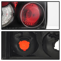 Spyder Auto 5007407 Euro Style Tail Lights; Uses Stock Bulbs; Pair; Black; - Truck Part Superstore