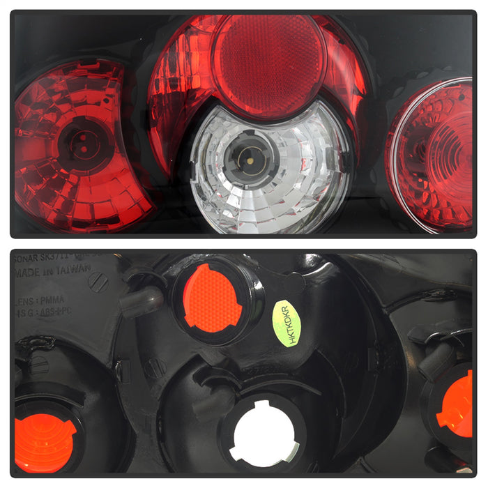Spyder Auto 5007407 Euro Style Tail Lights; Uses Stock Bulbs; Pair; Black; - Truck Part Superstore