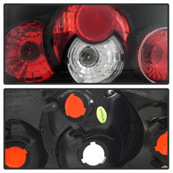 Spyder Auto 5007407 Euro Style Tail Lights; Uses Stock Bulbs; Pair; Black; - Truck Part Superstore