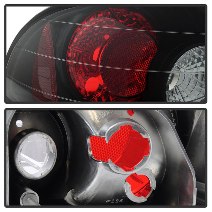 Spyder Auto 5007476 Euro Style Tail Lights; Uses Stock Bulbs; Pair; Black; - Truck Part Superstore