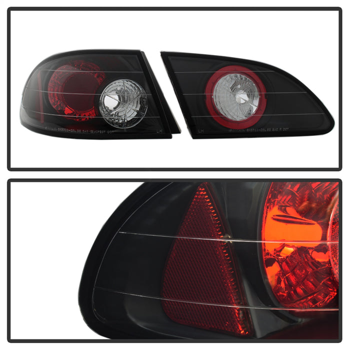 Spyder Auto 5007476 Euro Style Tail Lights; Uses Stock Bulbs; Pair; Black; - Truck Part Superstore