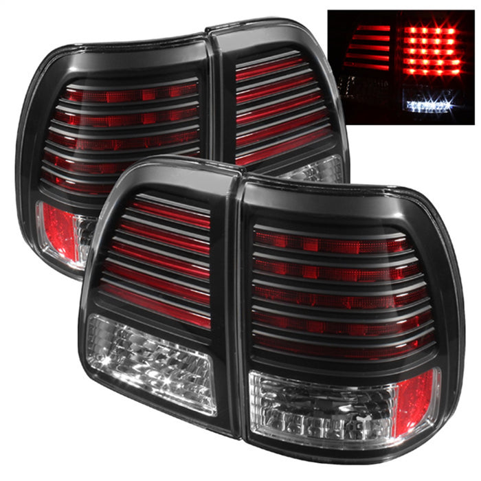 Spyder Auto 5007537 LED Tail Lights; Uses Stock Bulbs; Pair; Black; - Truck Part Superstore