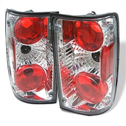 Spyder Auto 5007643 Euro Style Tail Lights; Uses Stock Bulbs; Pair; Chrome; - Truck Part Superstore