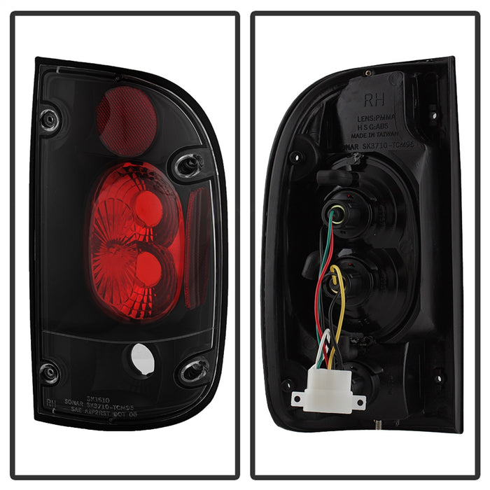 Spyder Auto 5007834 Euro Style Tail Lights; Uses Stock Bulbs; Pair; Black; - Truck Part Superstore