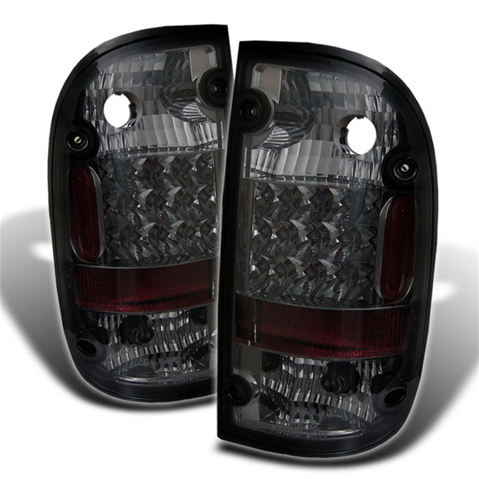 Spyder Auto 5007889 LED Tail Lights; Uses S25 Amber 180 Degree Single Filament Bulb; Pair; Smoke; - Truck Part Superstore
