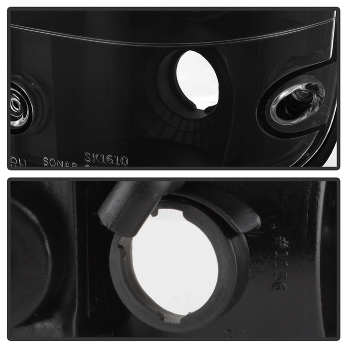 Spyder Auto 5007988 Euro Style Tail Lights; Uses Stock Bulbs; Pair; Black; - Truck Part Superstore