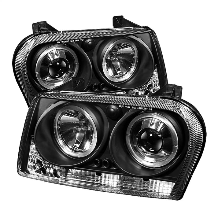 Spyder Auto 5008008 Halo LED Projector Headlights; Uses T10 LED Ultra White LED Bulb; Pair; Black; - Truck Part Superstore