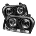Spyder Auto 5008008 Halo LED Projector Headlights; Uses T10 LED Ultra White LED Bulb; Pair; Black; - Truck Part Superstore