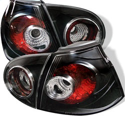 Spyder Auto 5008152 Euro Style Tail Lights; Uses Stock Bulbs; Pair; Black; - Truck Part Superstore
