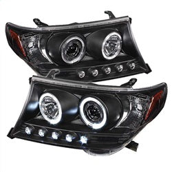 Spyder Auto 5008275 Halo Projector Headlights; Bulbs Included; Pair; Black; - Truck Part Superstore