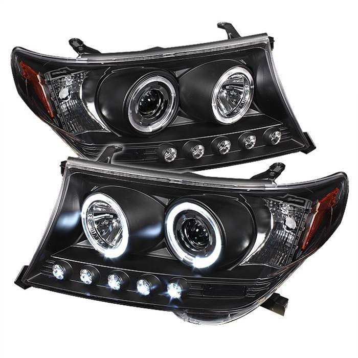 Spyder Auto 5008275 Halo Projector Headlights; Bulbs Included; Pair; Black; - Truck Part Superstore